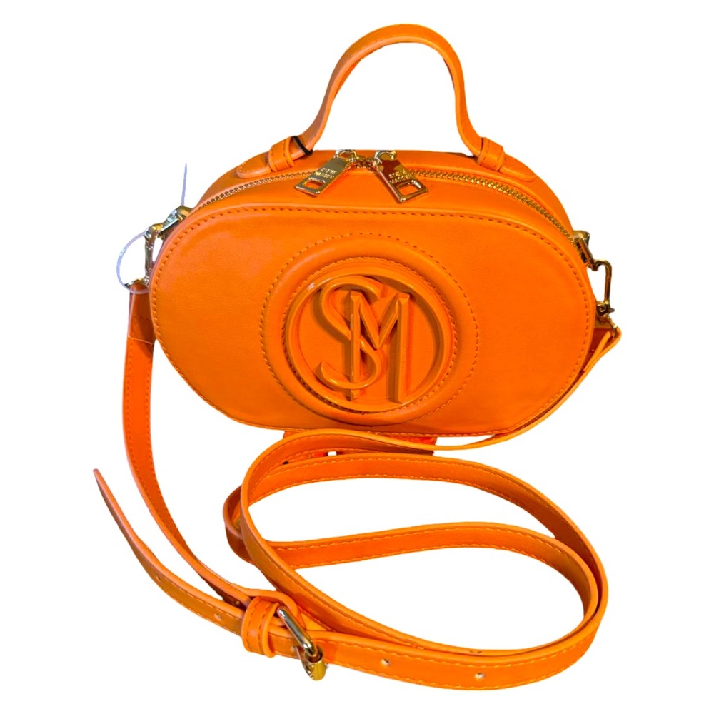 Steve Madden NWT Amazing & Fun Orange Mango Small Crossbody Satchel Bag (P159) - Picture 2 of 8